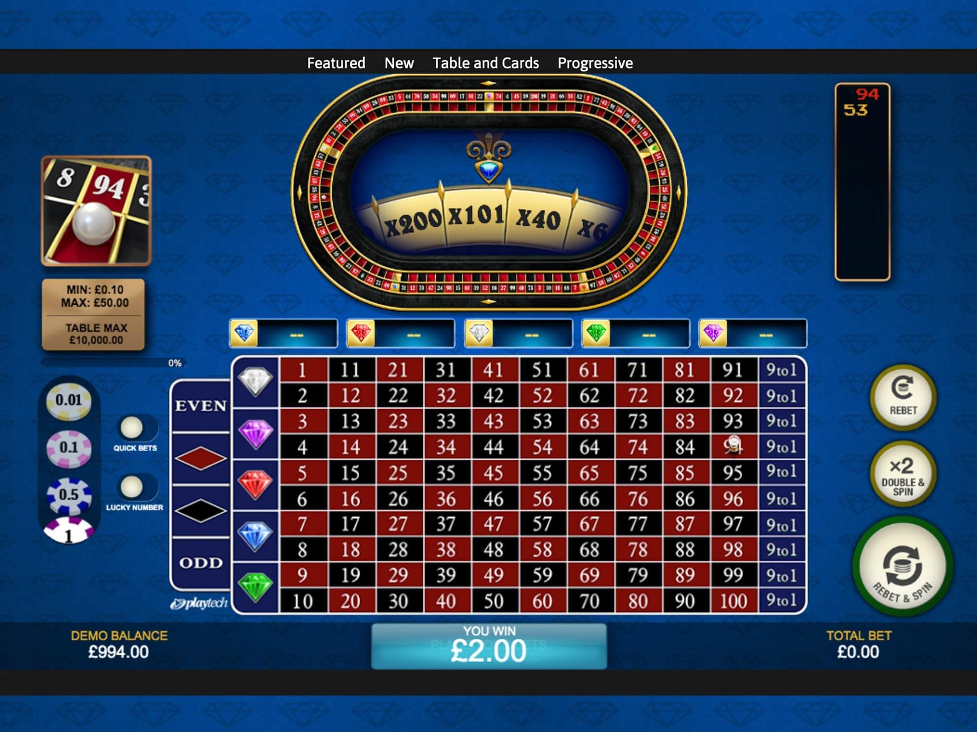 Diamond Bet Roulette